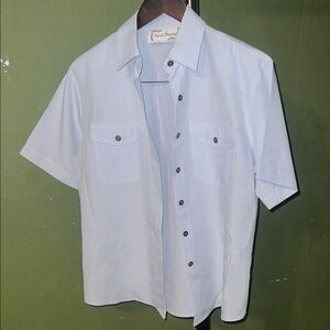 Men's Light Blue Short Sleeve Button-Down Shirt